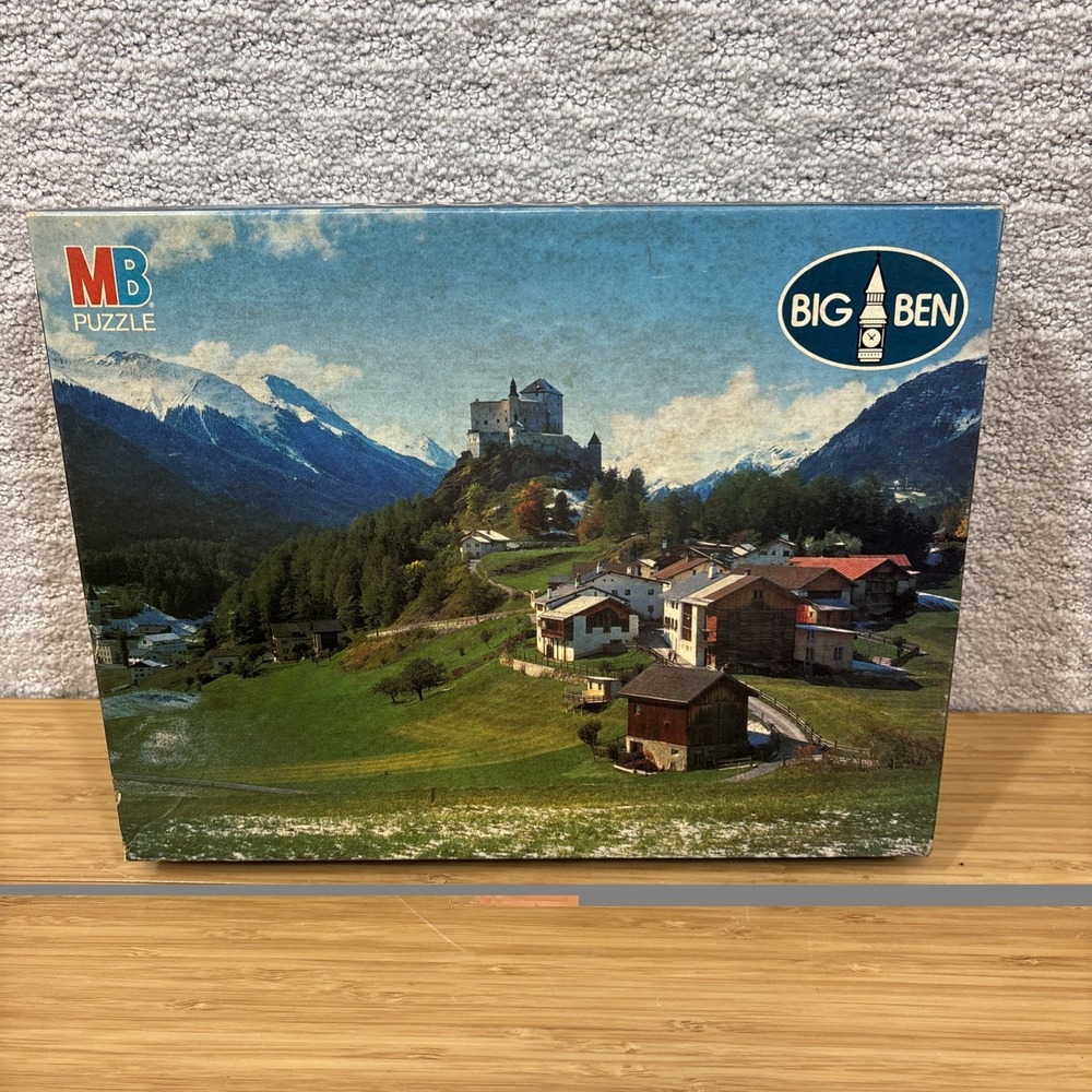 Vintage 1983 MB Puzzle Big Ben 1000 Piece Engadin Switzerland‎ SEALED